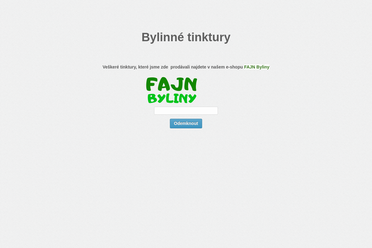 Bylinné tinktury
