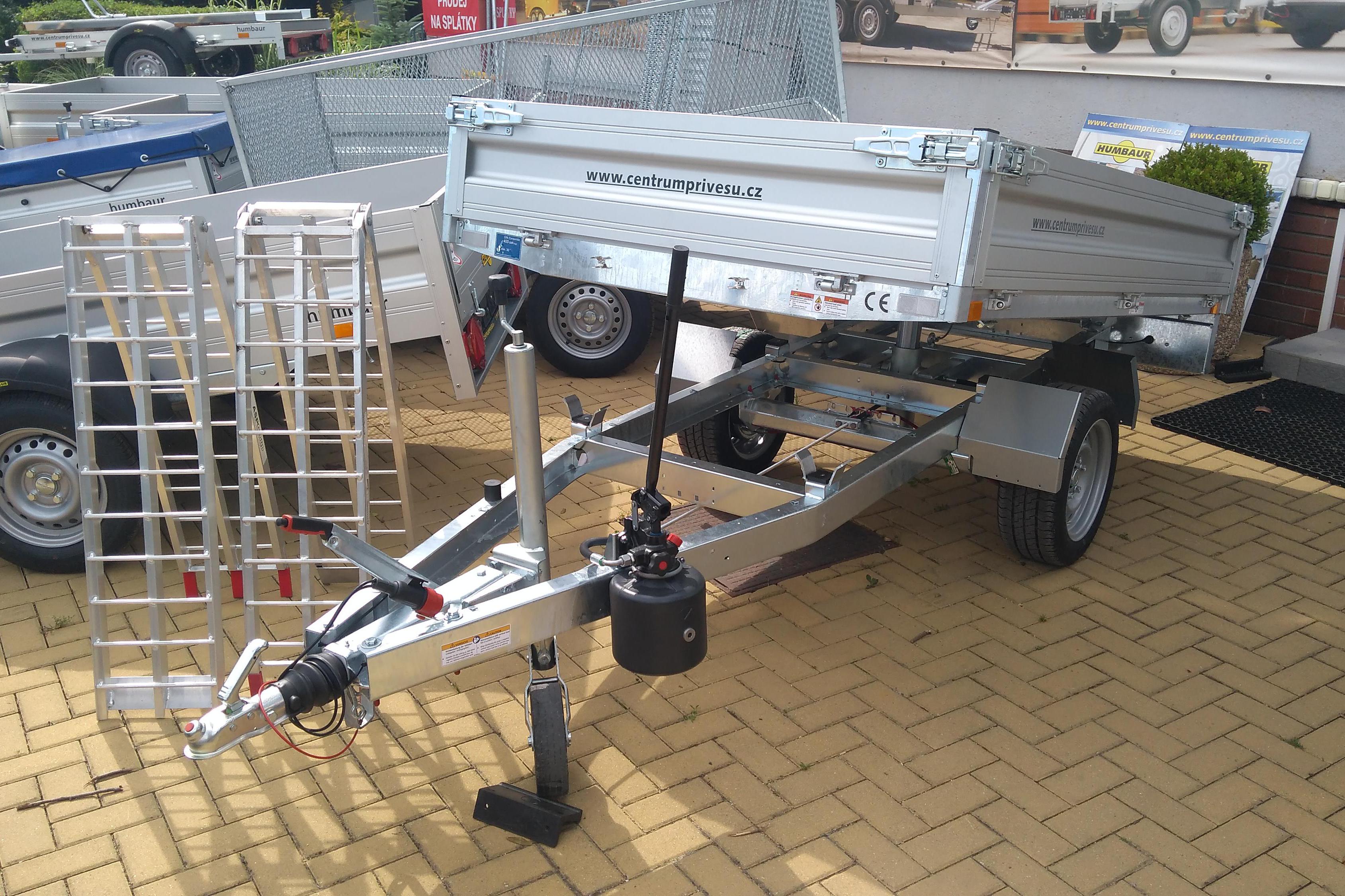 HUMBAUR zadní sklápěč 230x140cm 1.5t, ocel.podlaha