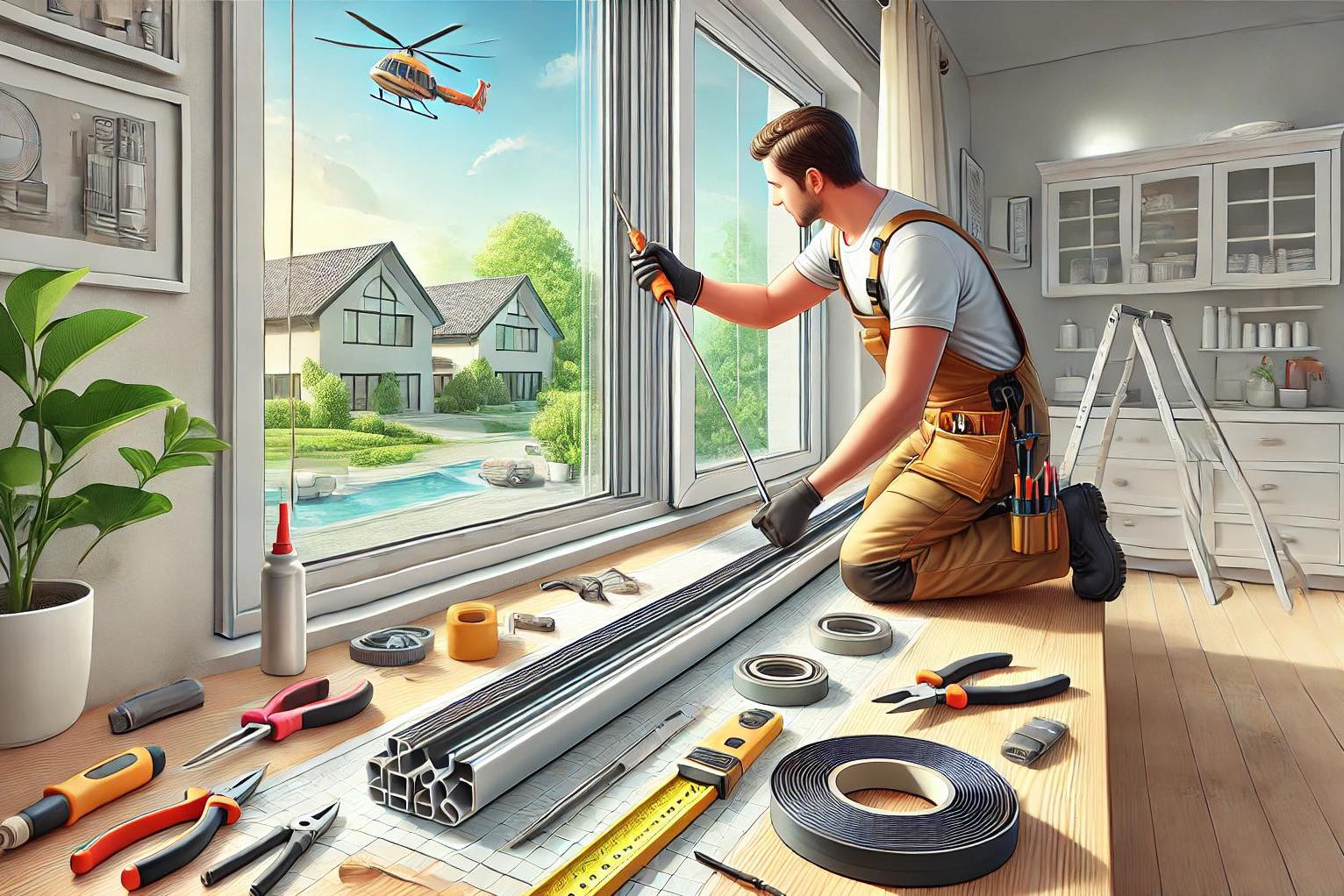 Výměna těsnění v oknech a balkónu za 1M