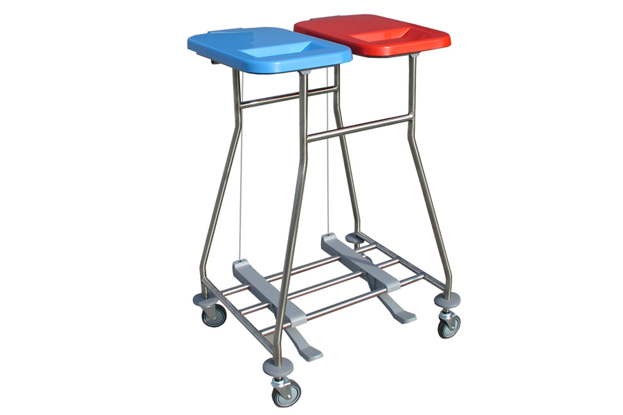 Svařované nerezové vozíky na prádlo