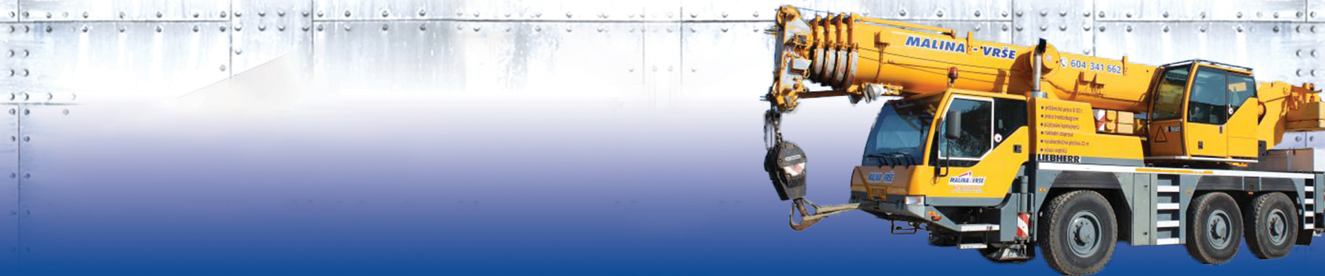 Cover image MALINA - VRŠE - Jeřáby a jeřábnické práce