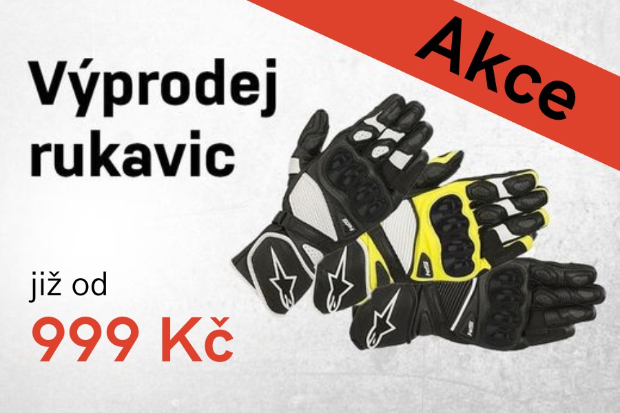 Výprodej motorkářských rukavic