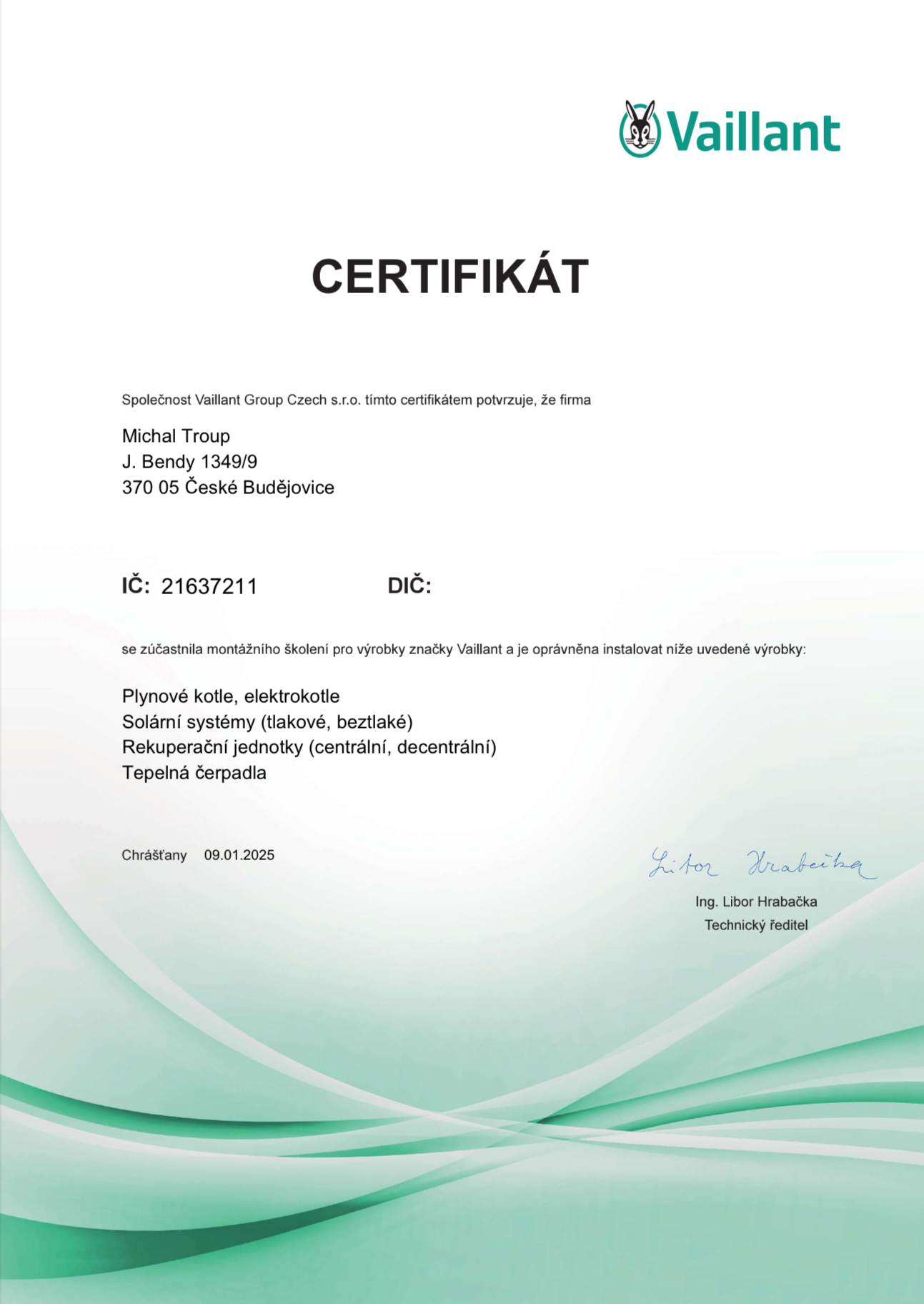 Instalatérské práce Michal Troup