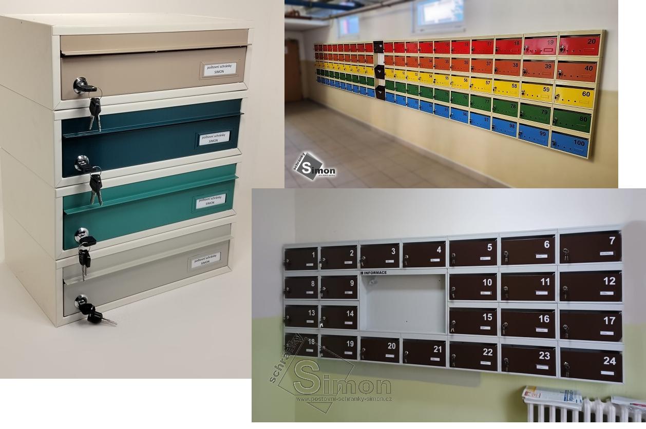 Poštovní  schránky do sestav, výroba a montáž