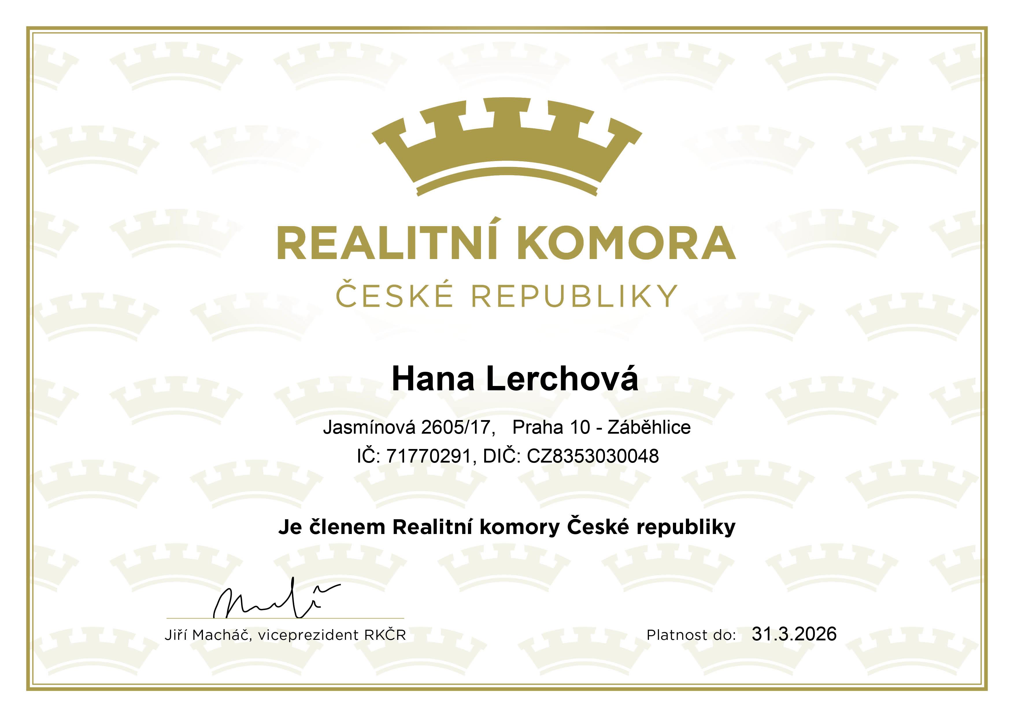 Česká Společnost Realitní / Hana Lerchová foto 4