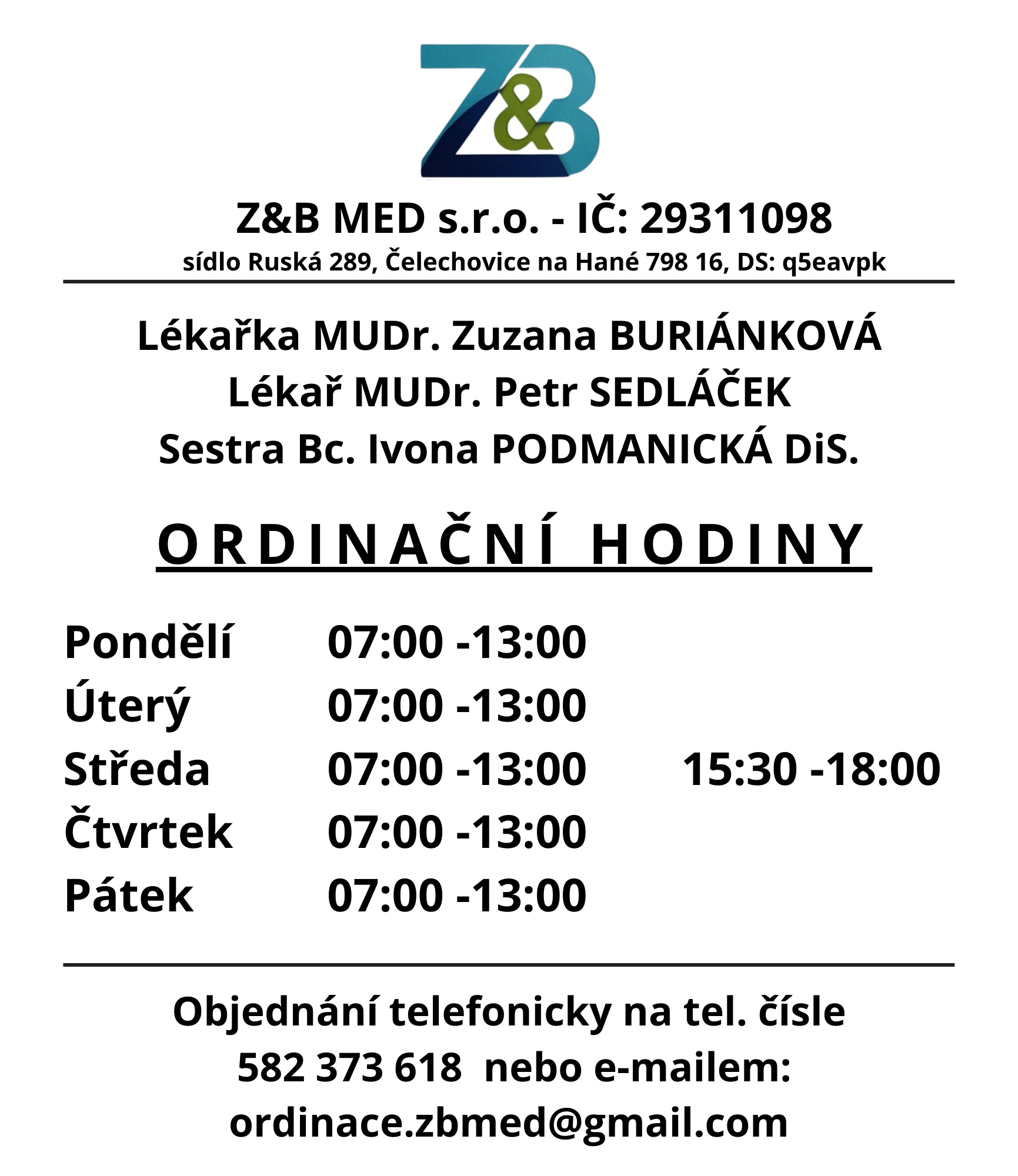 Z&B MED s.r.o. - MUDr. Zuzana Buriánková foto 2