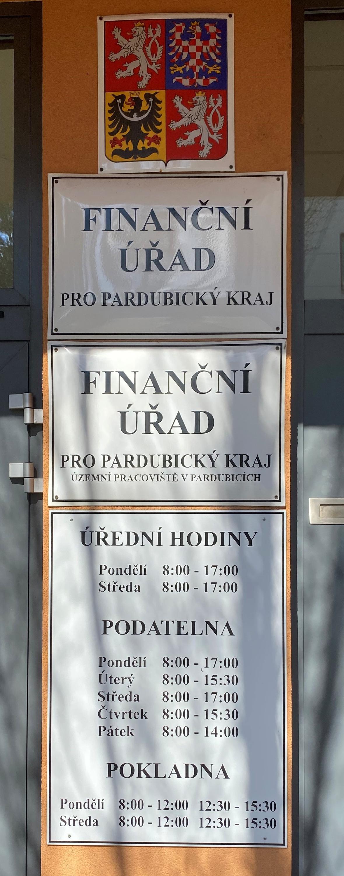 Finanční úřad pro Pardubický kraj - Územní pracoviště v Pardubicích foto 2
