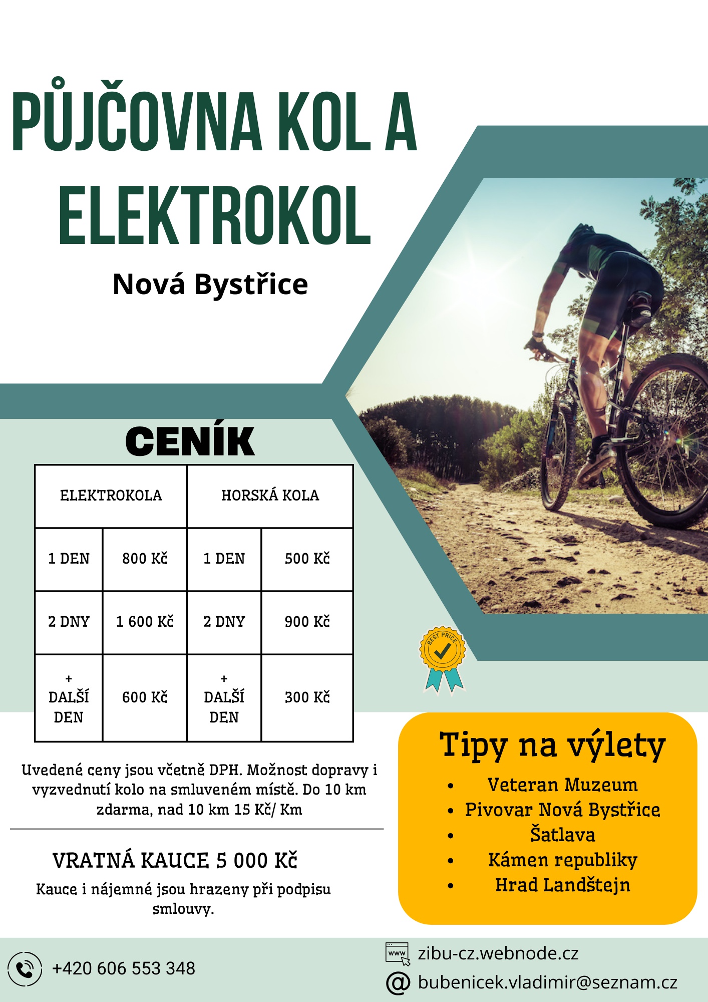 Půjčovna kol a elektrokol Nová Bystřice foto 2