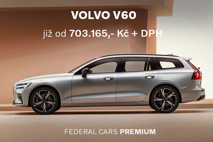 Volvo V60 již od 703.165,- Kč + DPH s úrokem 0%!