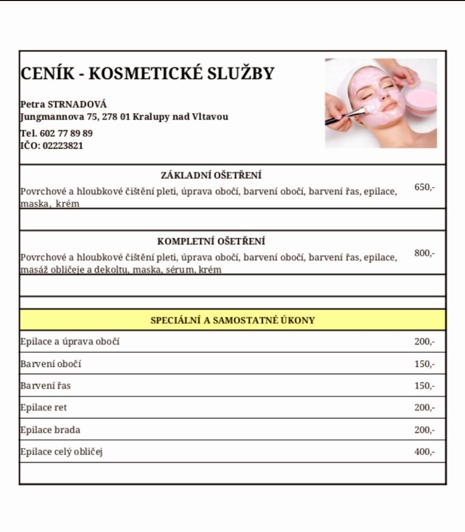 Petra Strnadová - kosmetické služby foto 5