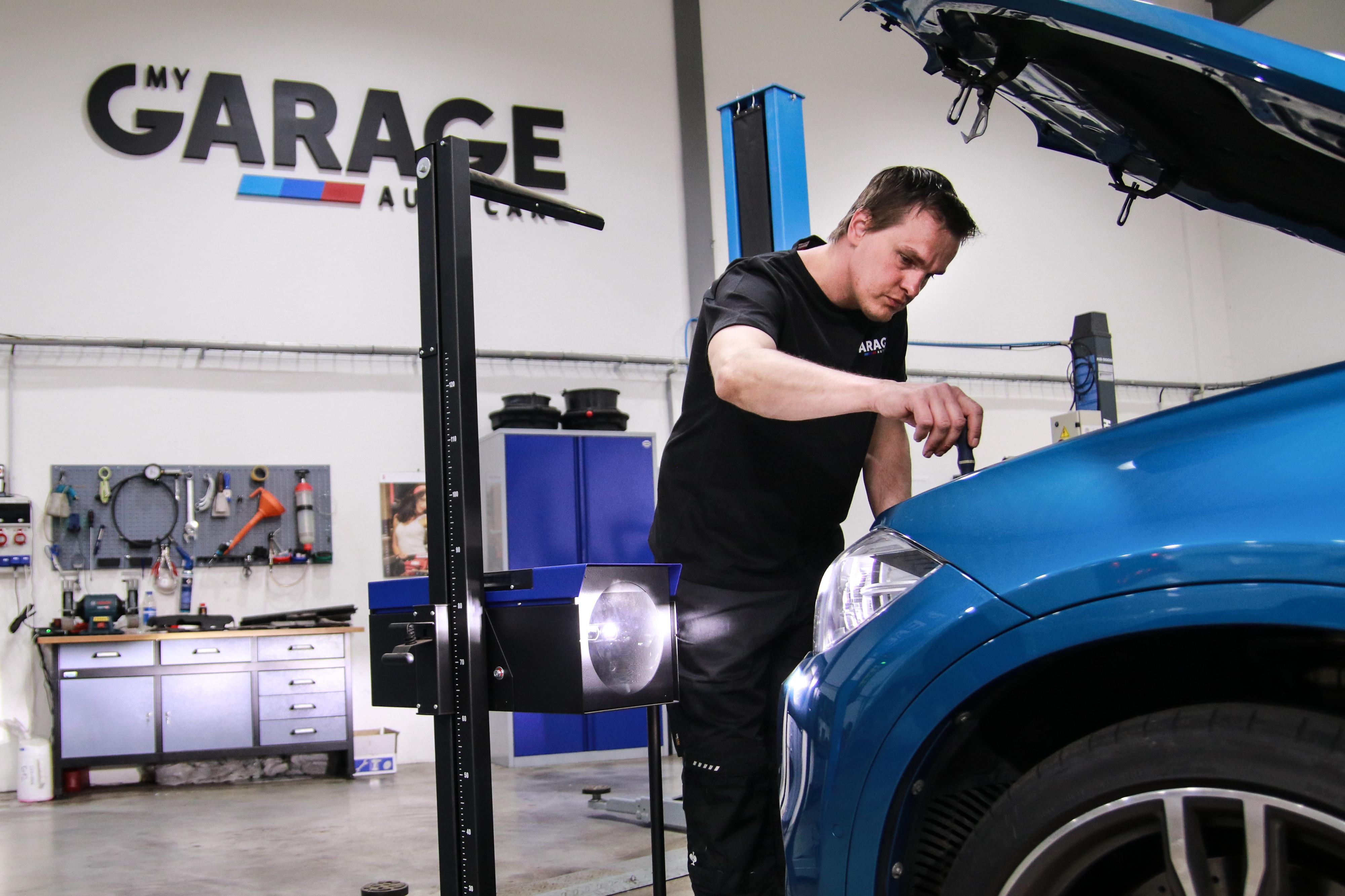 Kontrola a seřízení světlometů