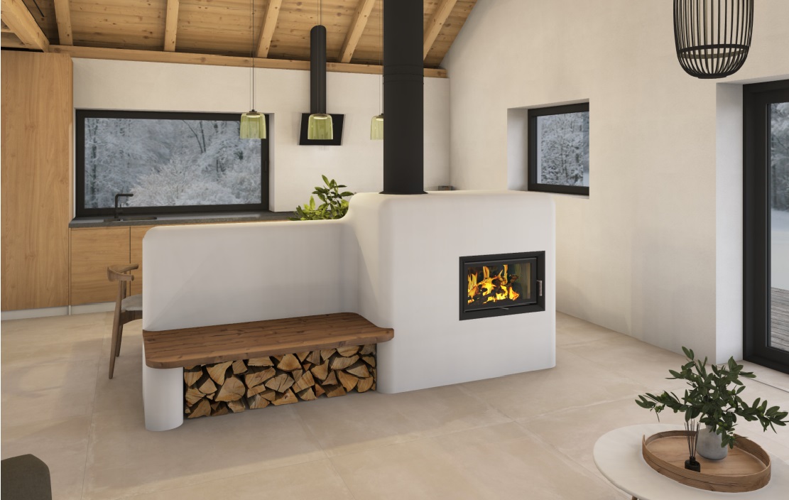 Designový návrh krbu nebo kamen