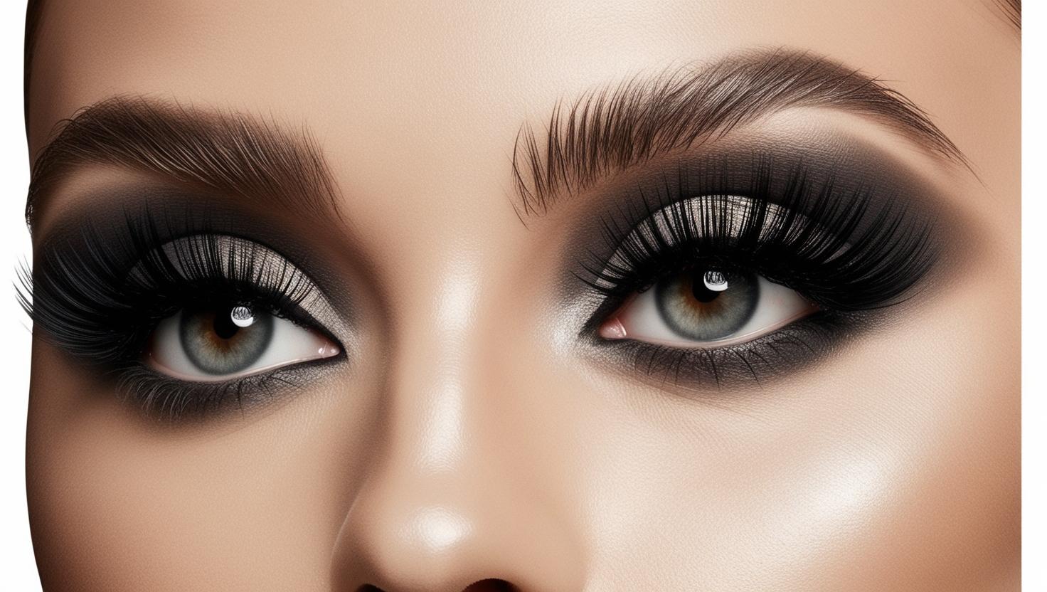 Smoky Eyes s řasami: Dramatický vzhled