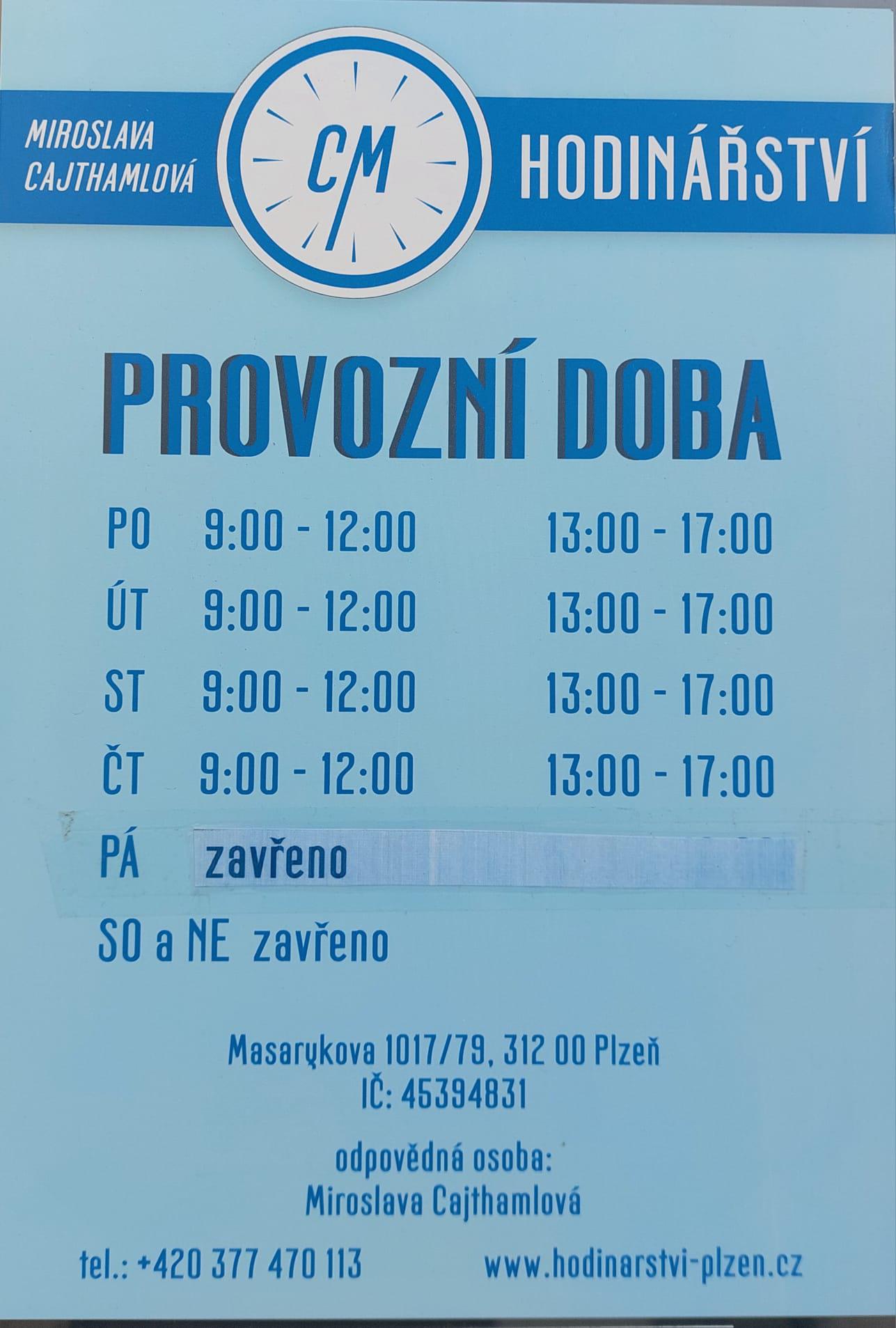 Hodinářství Miroslava Cajthamlová foto 3