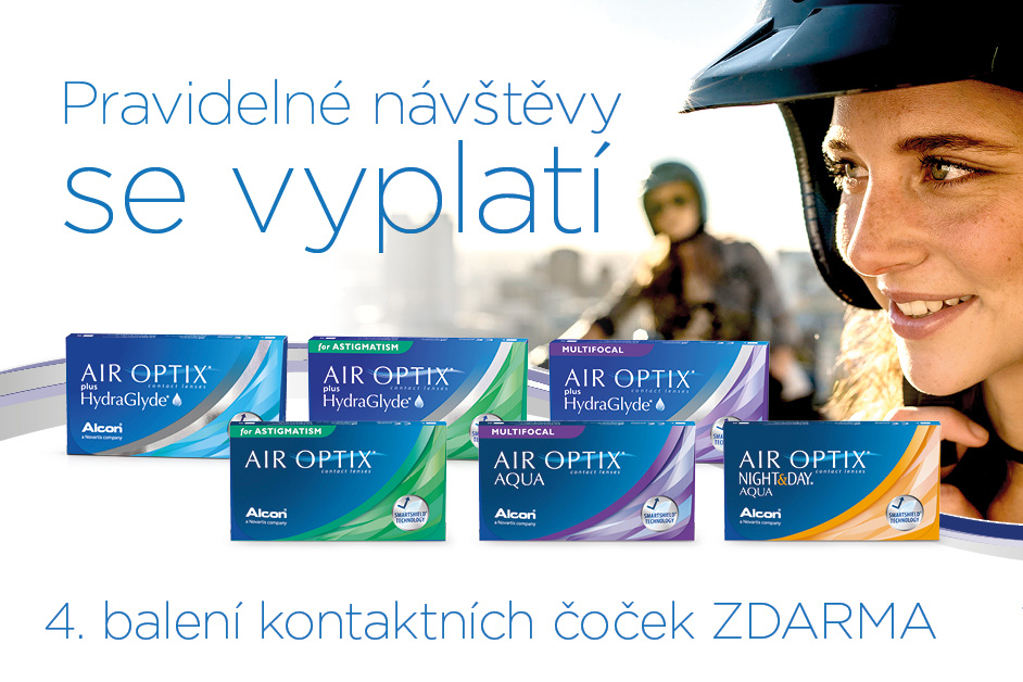 Čtvrté balení kontaktních čoček zdarma