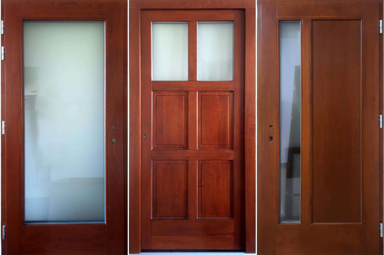 Dubové vchodové masivní dveře - SKLADEM