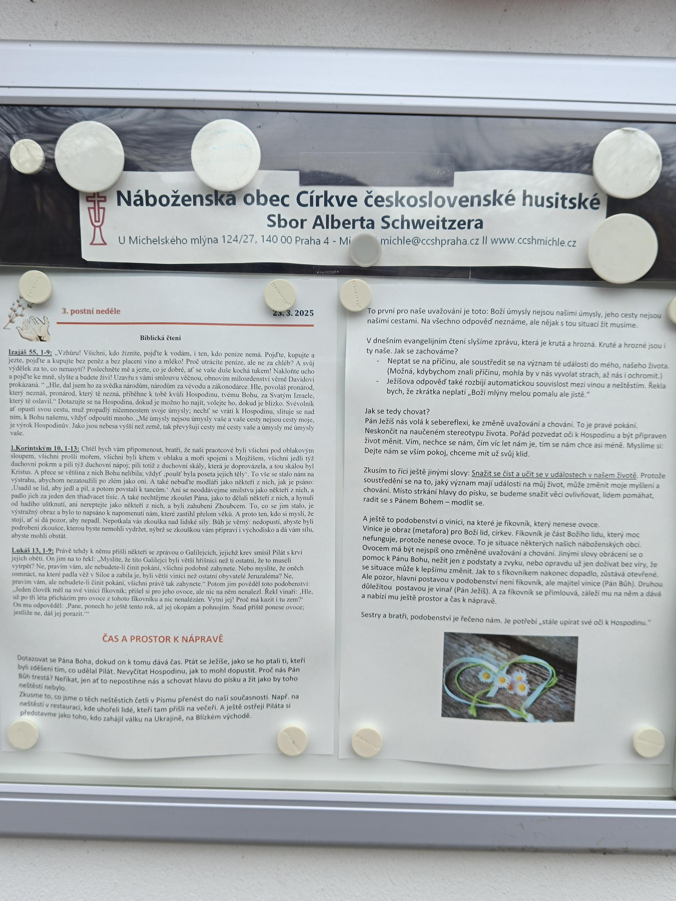 Náboženská obec Církve československé husitské v Praze 4 - Michle foto 5