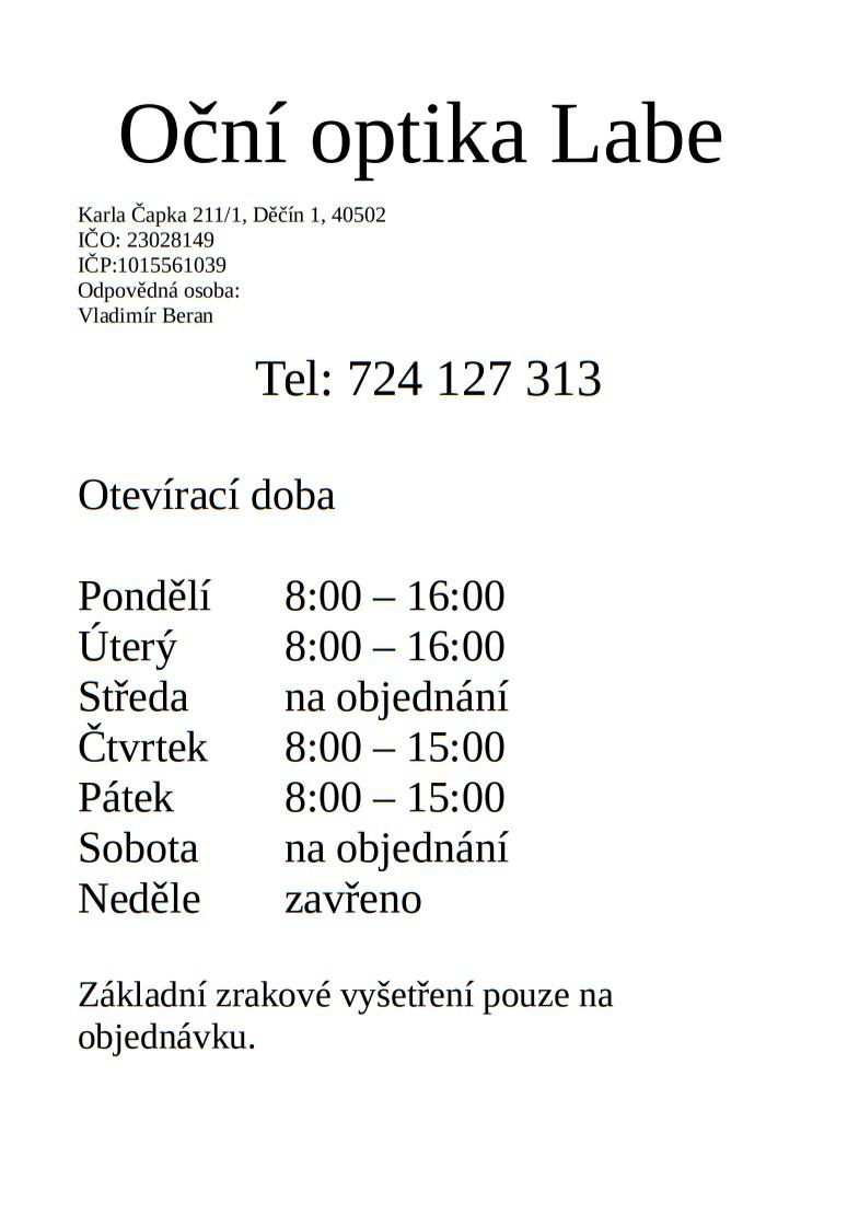 Oční optika Labe foto 4