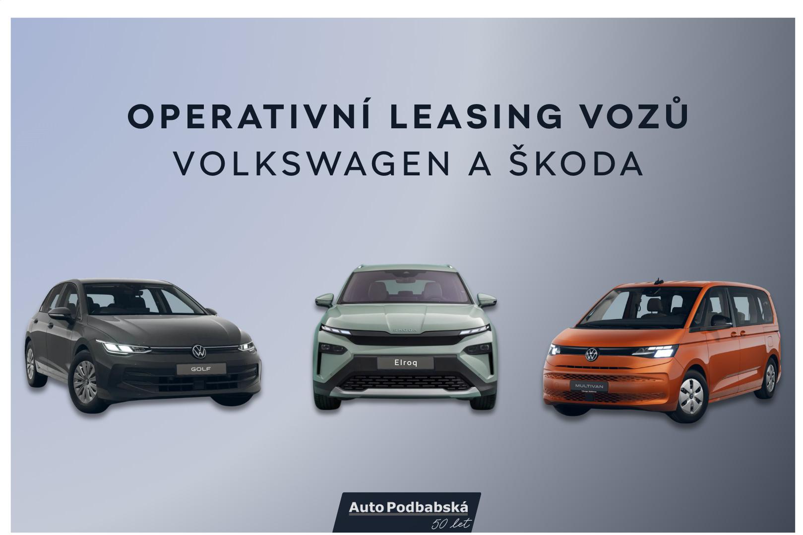 Operativní leasing Volkswagen a Škoda