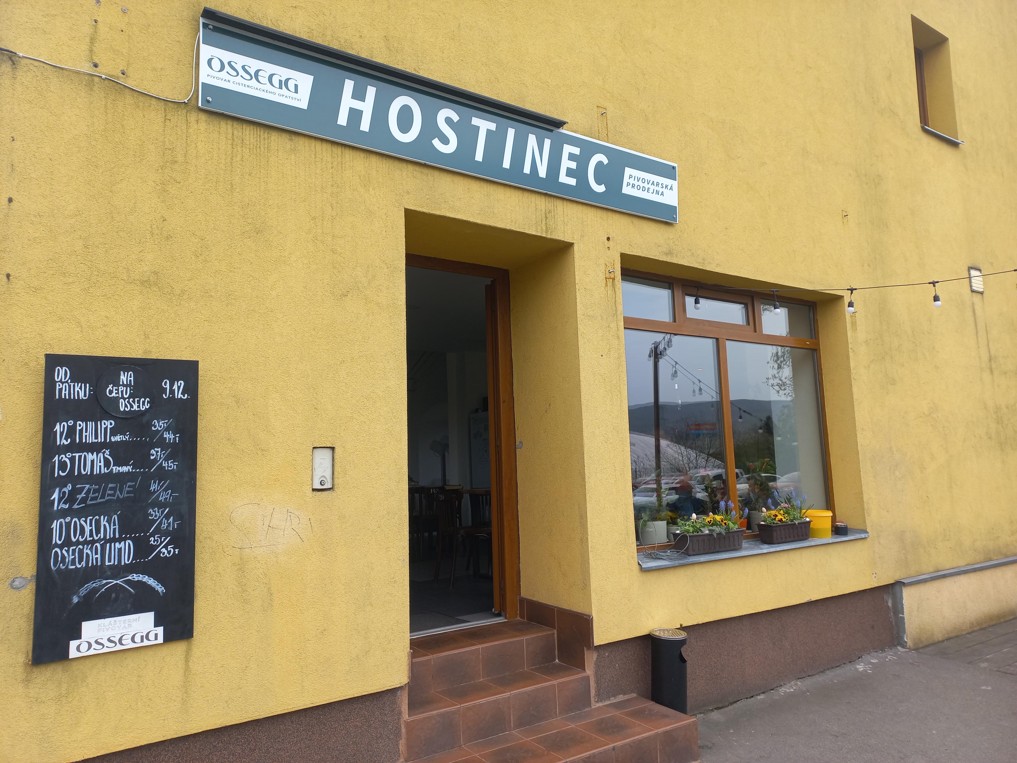 Ossegg hostinec pivovarská prodejna