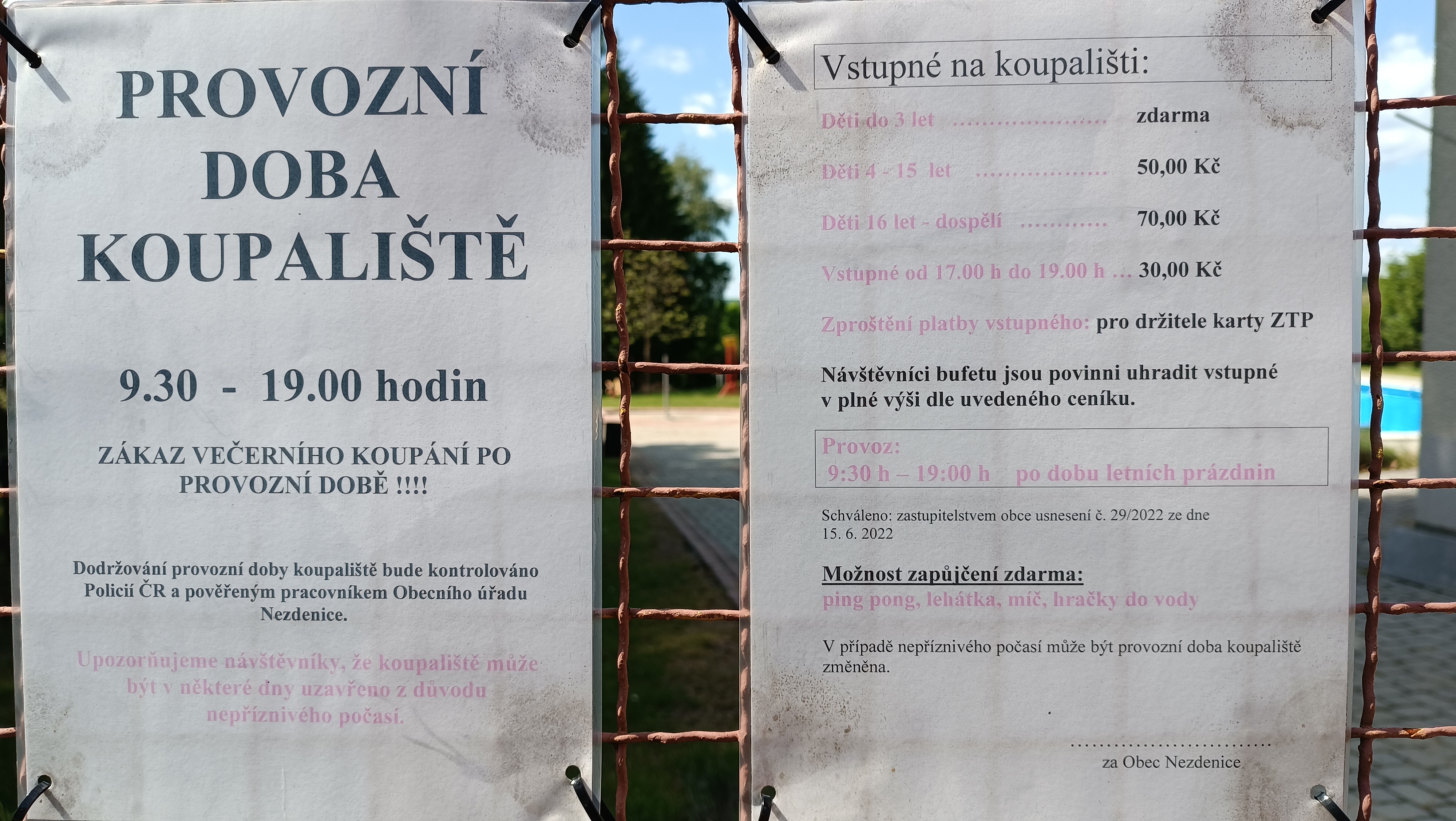Koupaliště Nezdenice foto 3