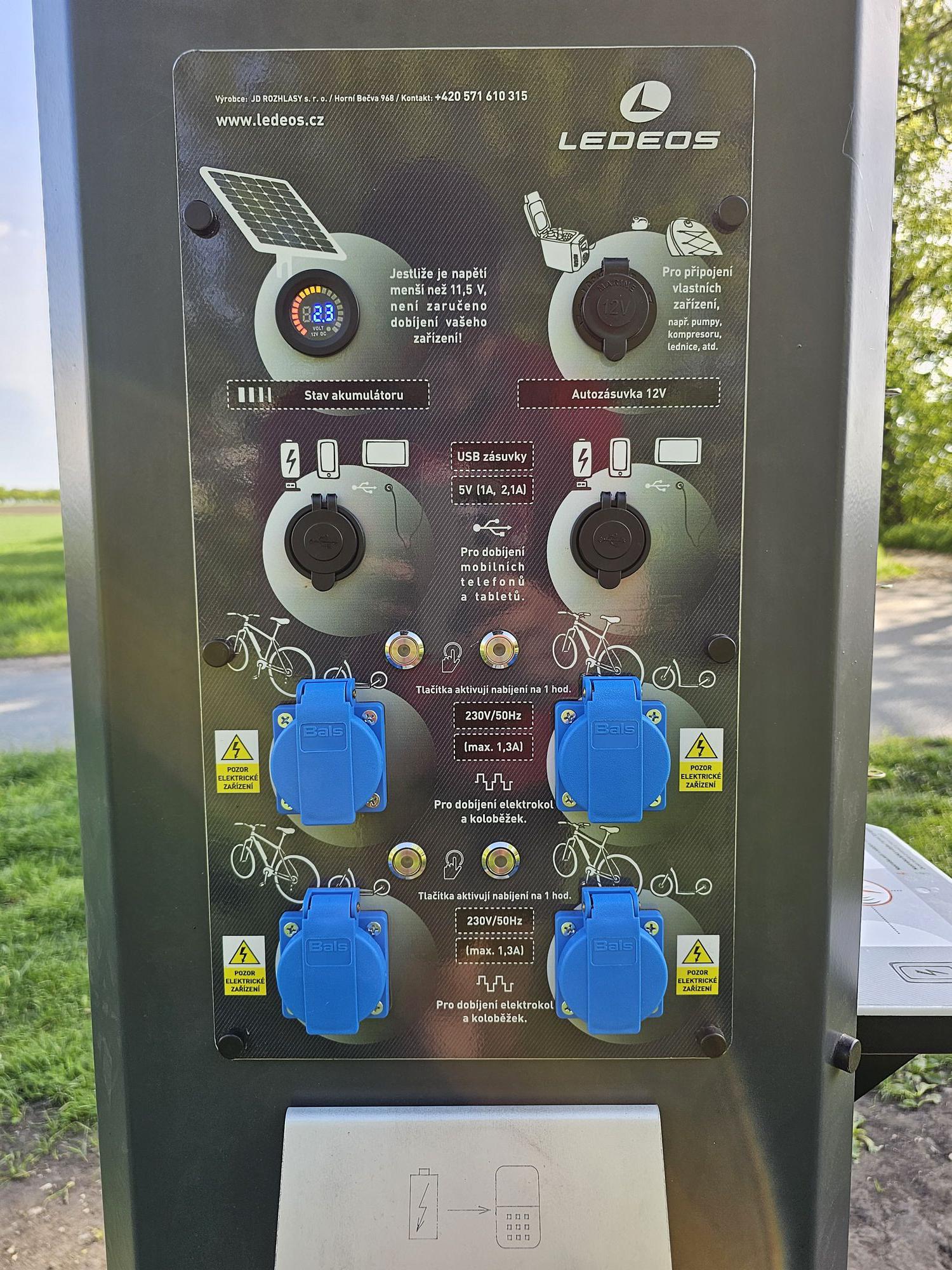 Dobíjecí stanice pro elektrokola Březí foto 3
