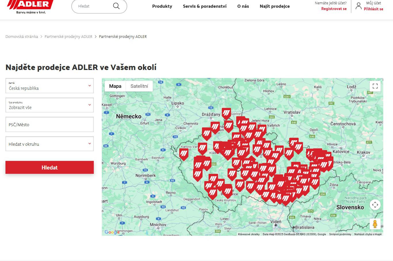 Produkty ADLER zakoupíte po celé ČR