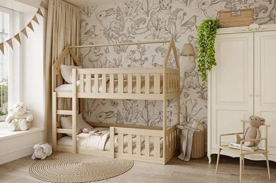 Patrová domečková postel z masivu