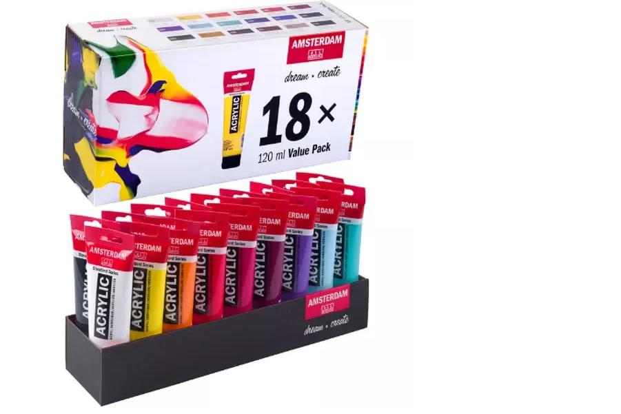 Nová sada akrylových barev Amsterdam 18x120ml