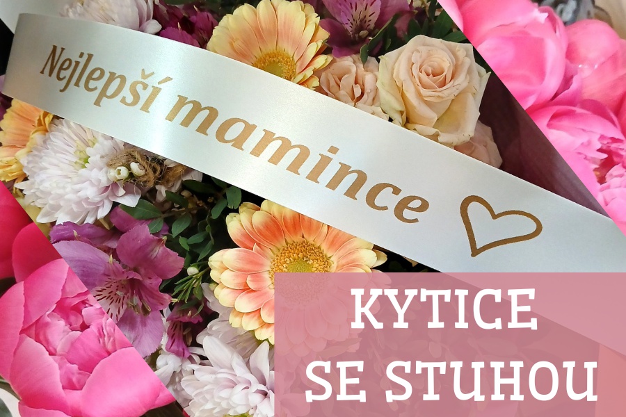 Kytice se stuhou "Nejlepší mamince ❤"