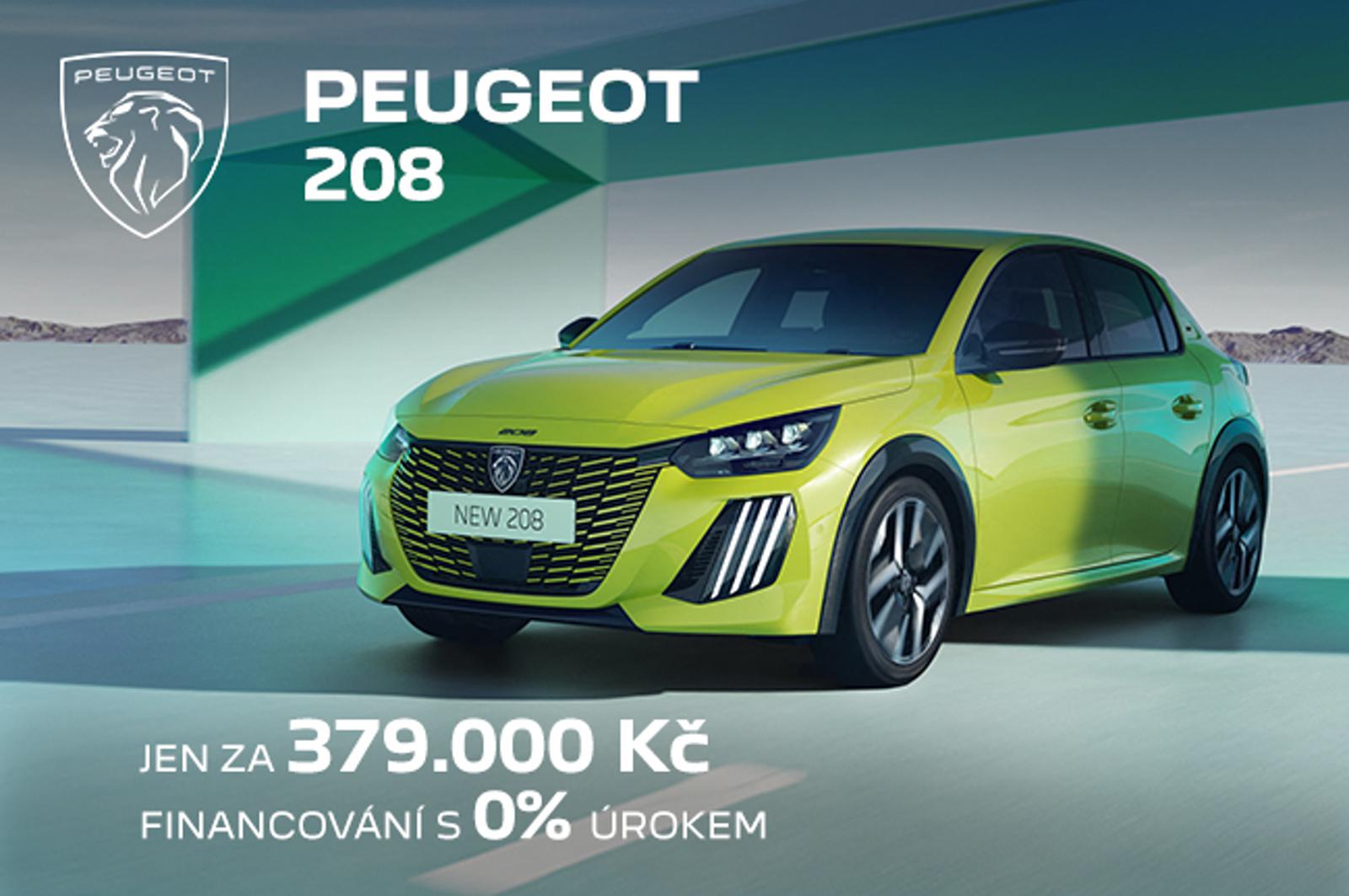 Peugeot 208 od 379.000,- a úrok 0%