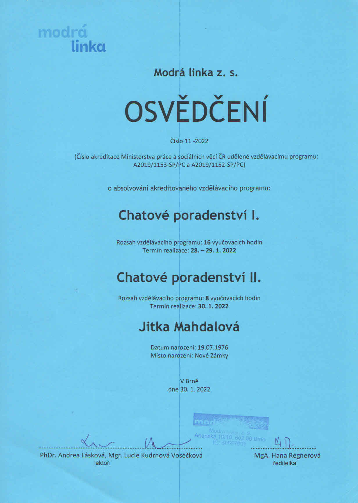 Psycholožka a psychoterapeutka Jitka Mahdalová foto 5
