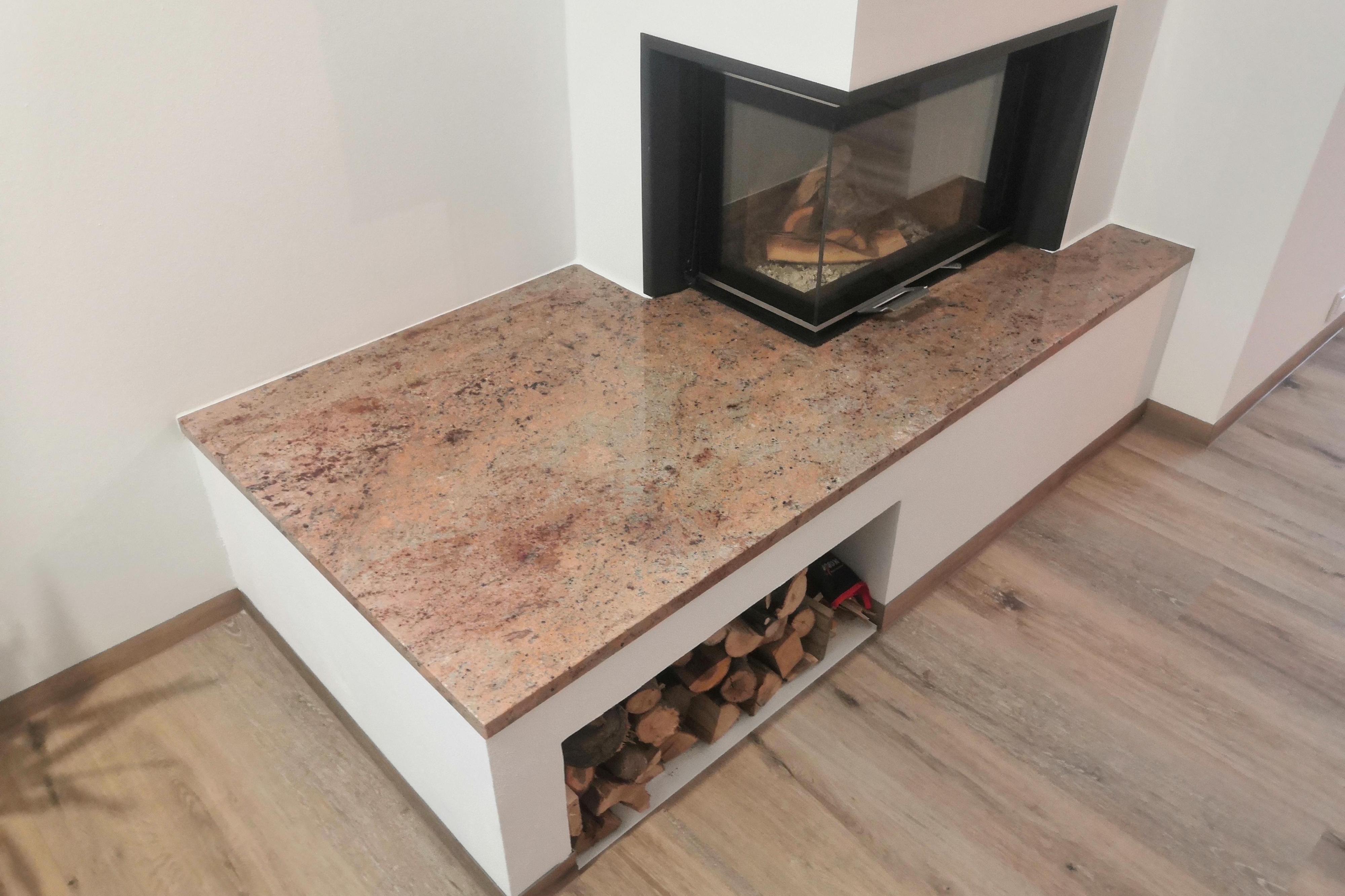 Obklady krbů, krbové římsy a podstavce