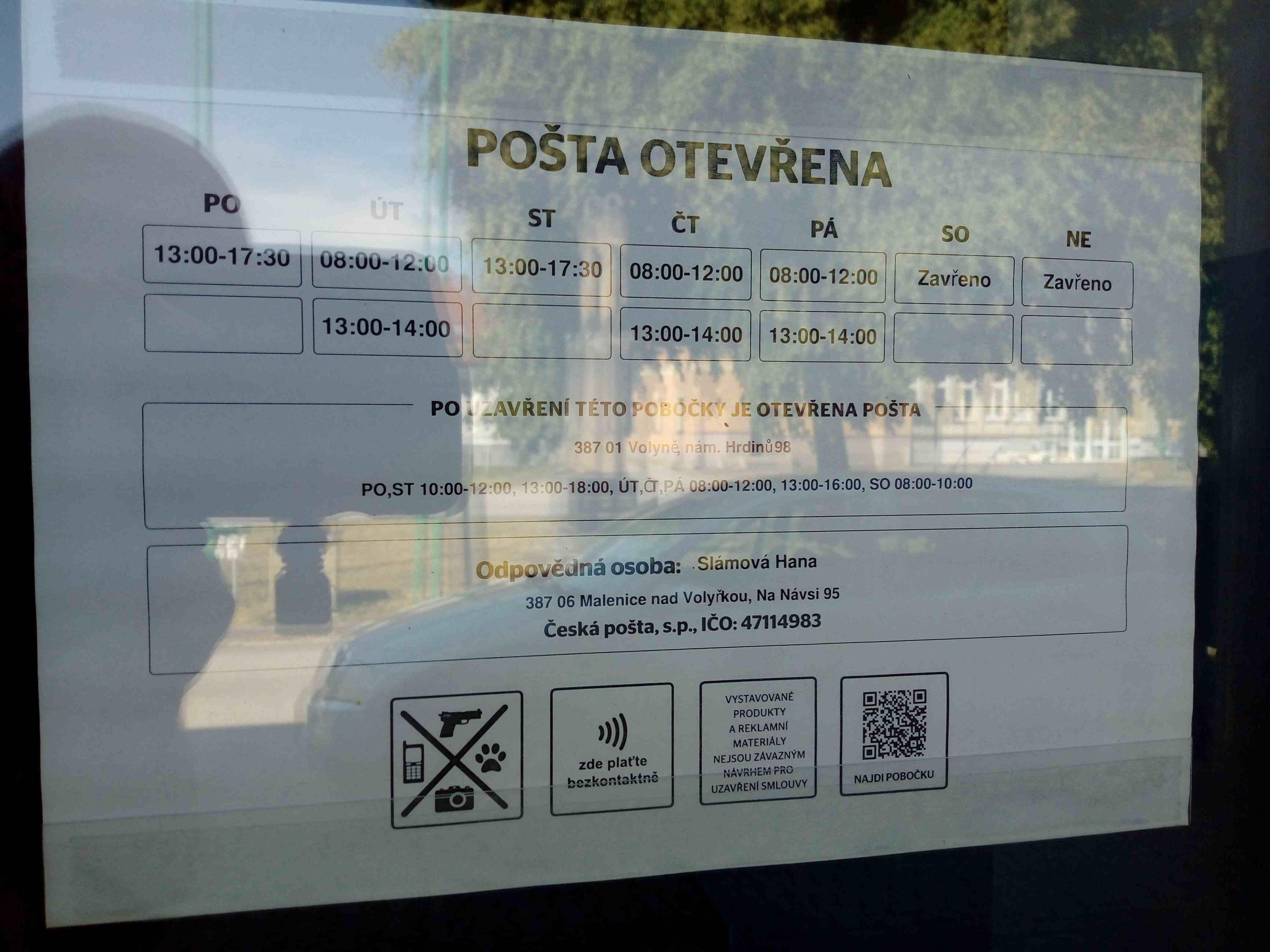 Pošta Malenice nad Volyňkou foto 2