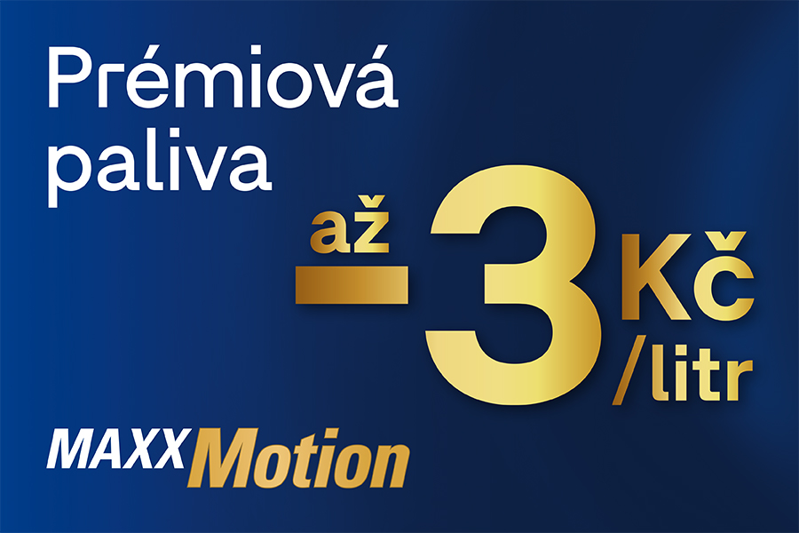 Sleva až 3 Kč/litr prémiového paliva MaxxMotion