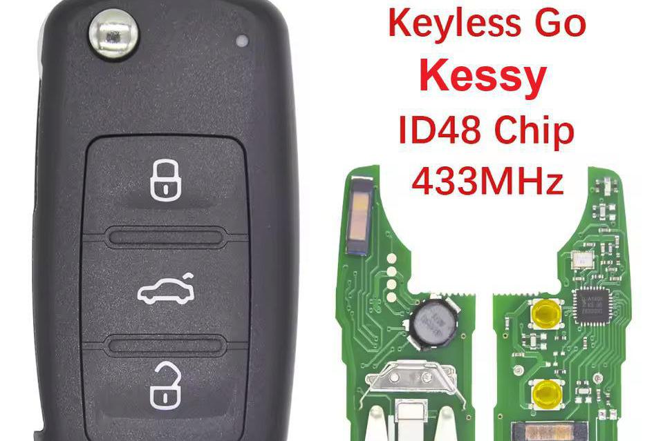 Klíč pro Kessy Škoda Superb 2, VW Golf 6, Touran