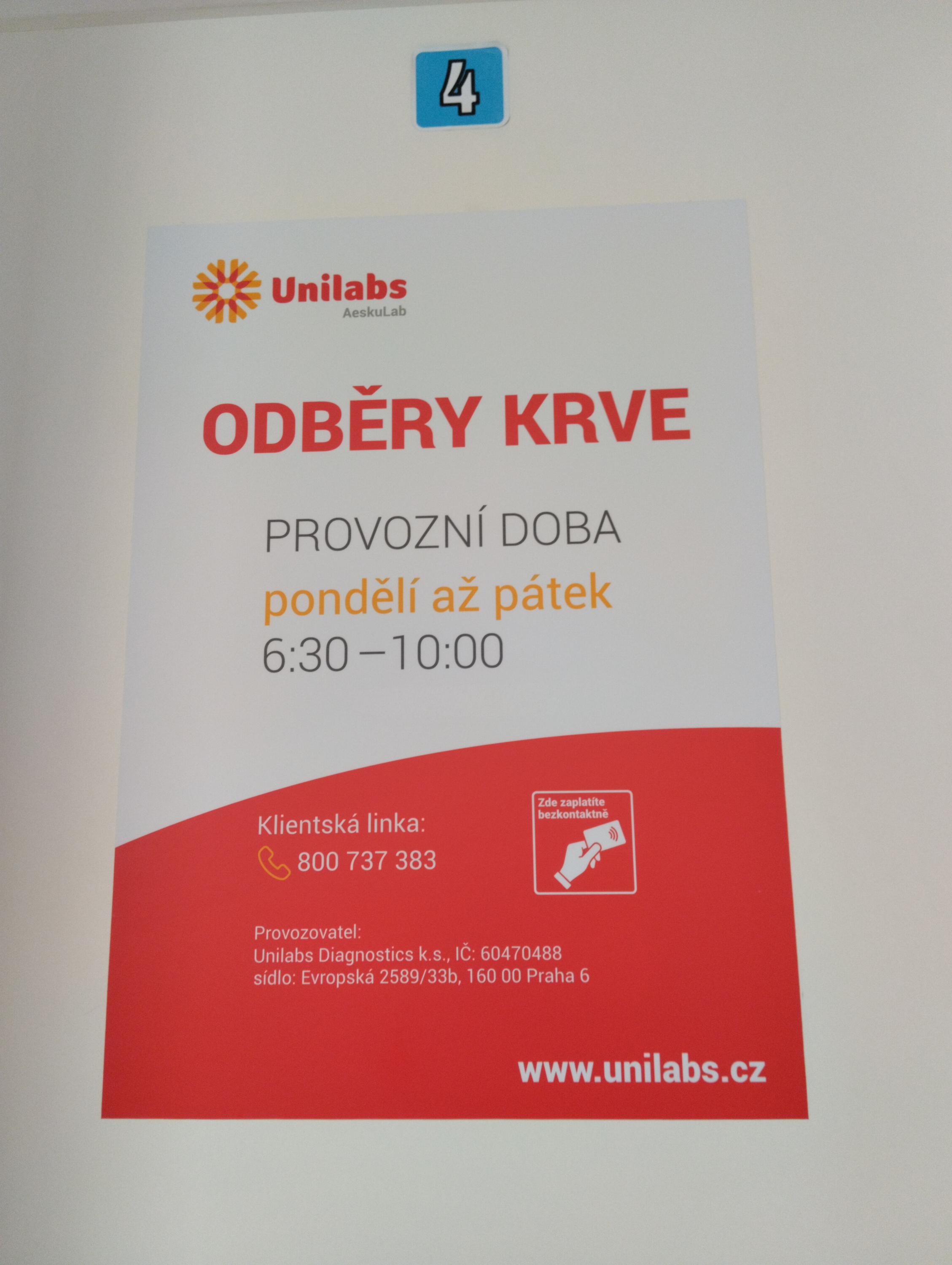 Unilabs (AeskuLab) - odběry krve foto 2