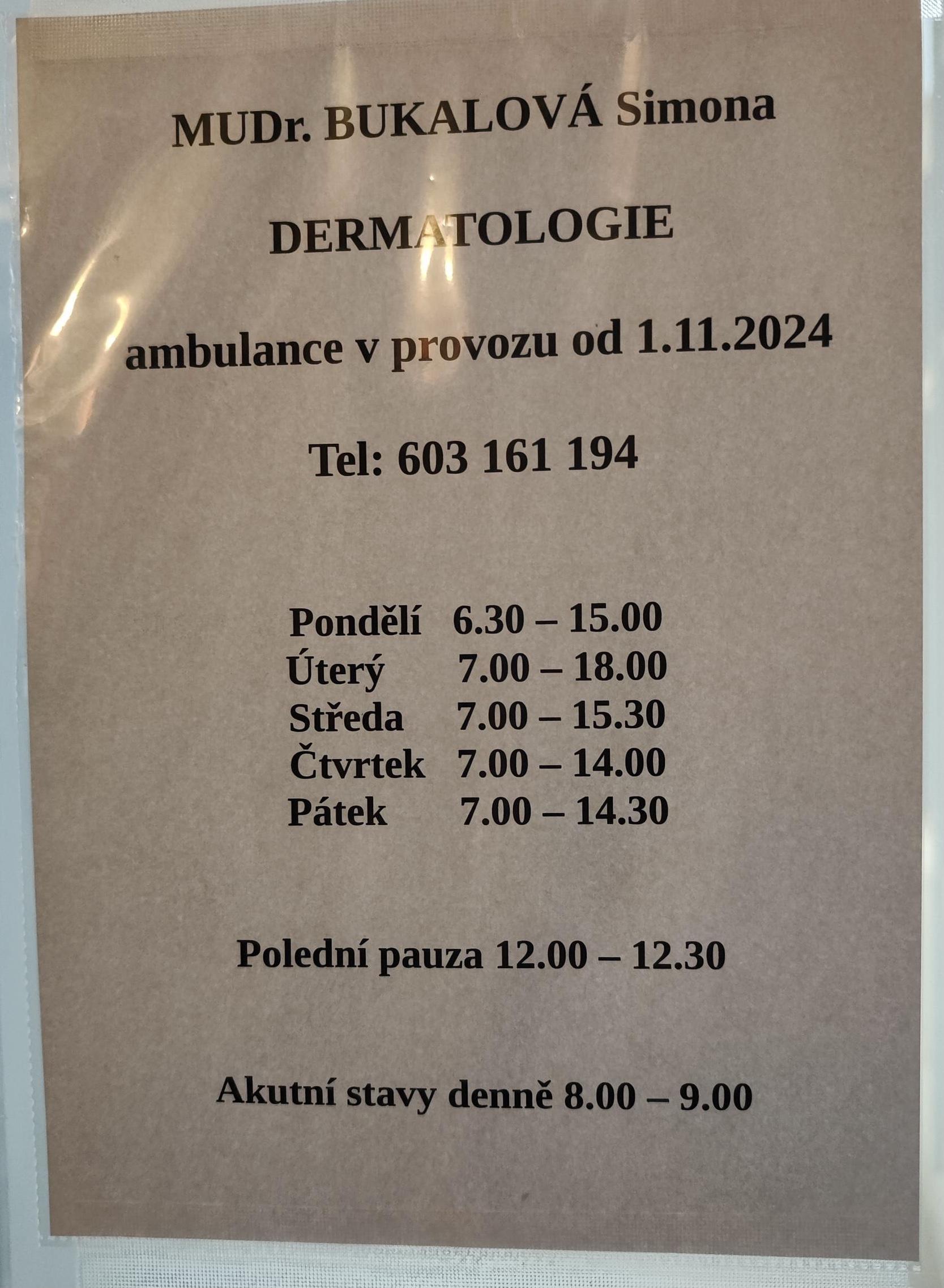 MUDr. Simona Bukalová | Dermatovenerologie a korektivní dermatologie foto 3