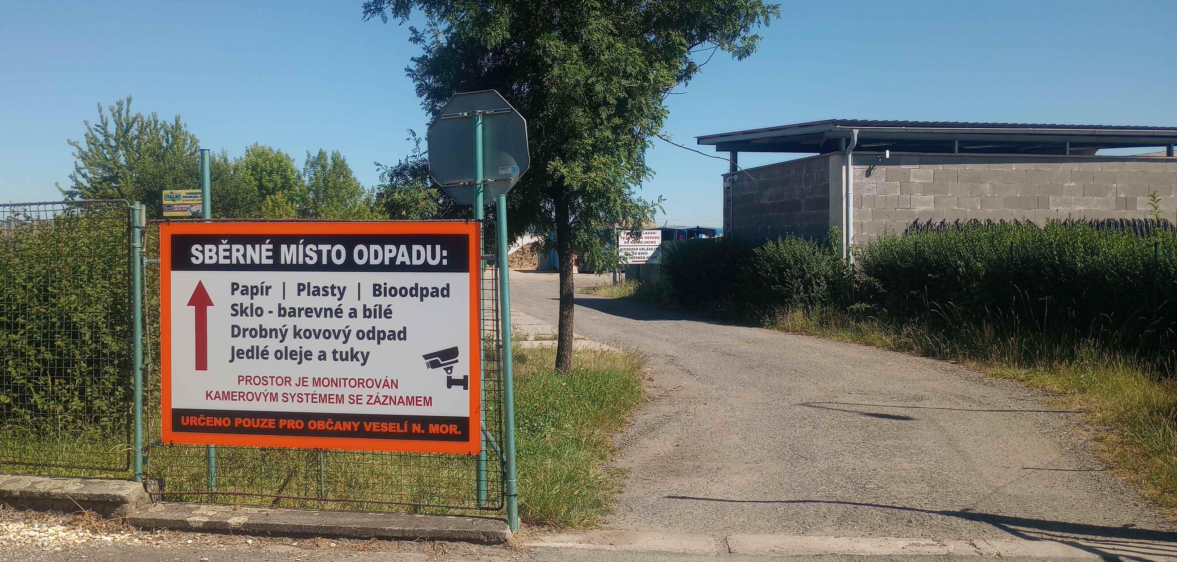 Sběrné místo ve správě Služeb Města Veselí nad Moravou