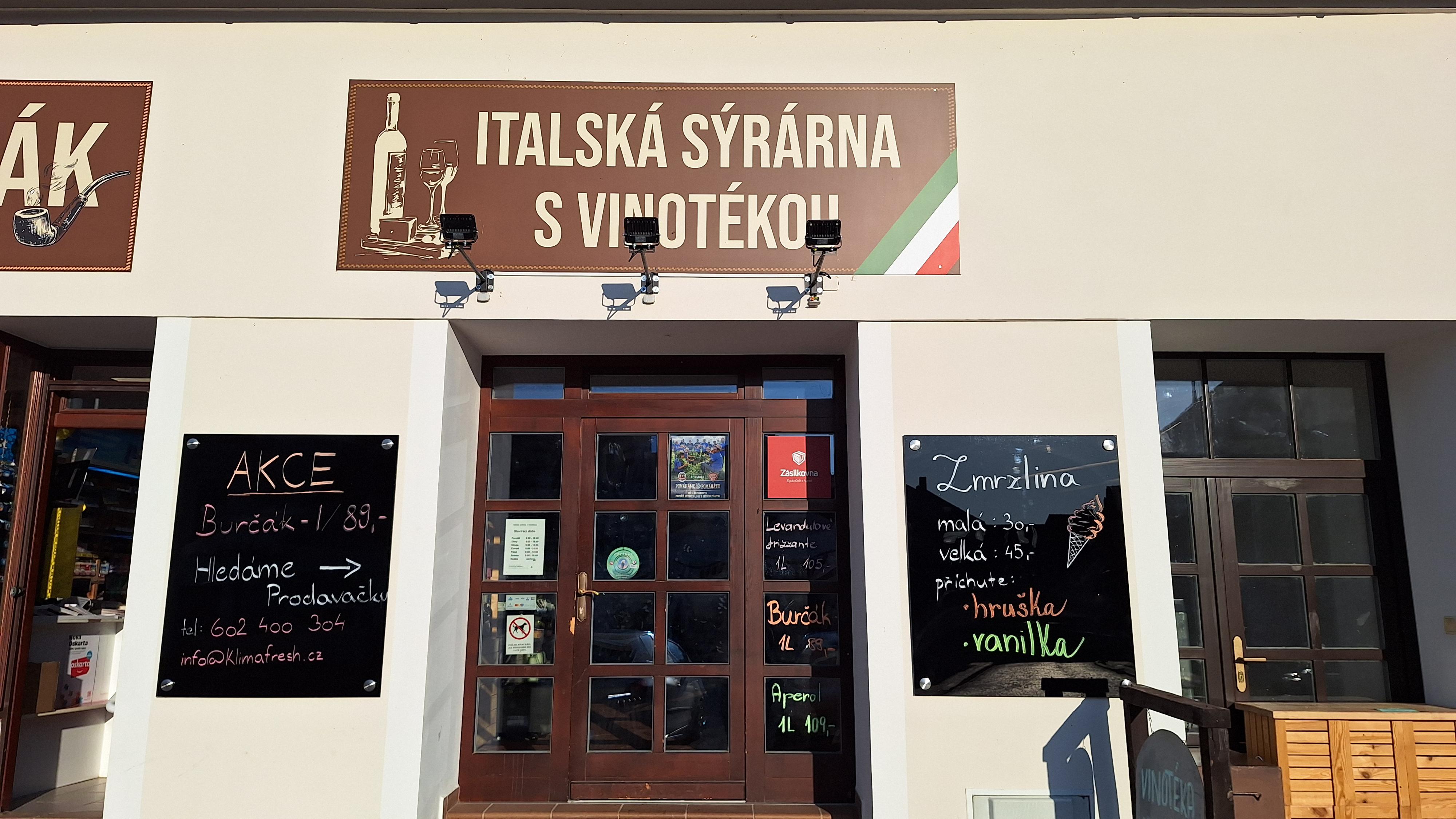 Italská sýrárna s vinotékou
