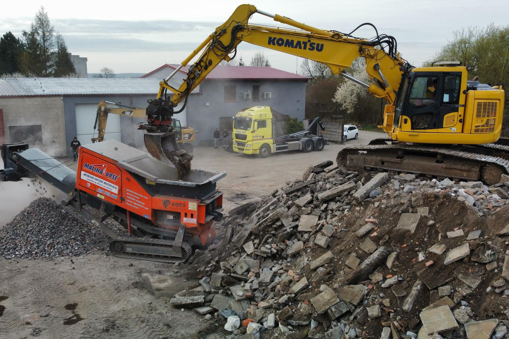 Drcení stavební suti