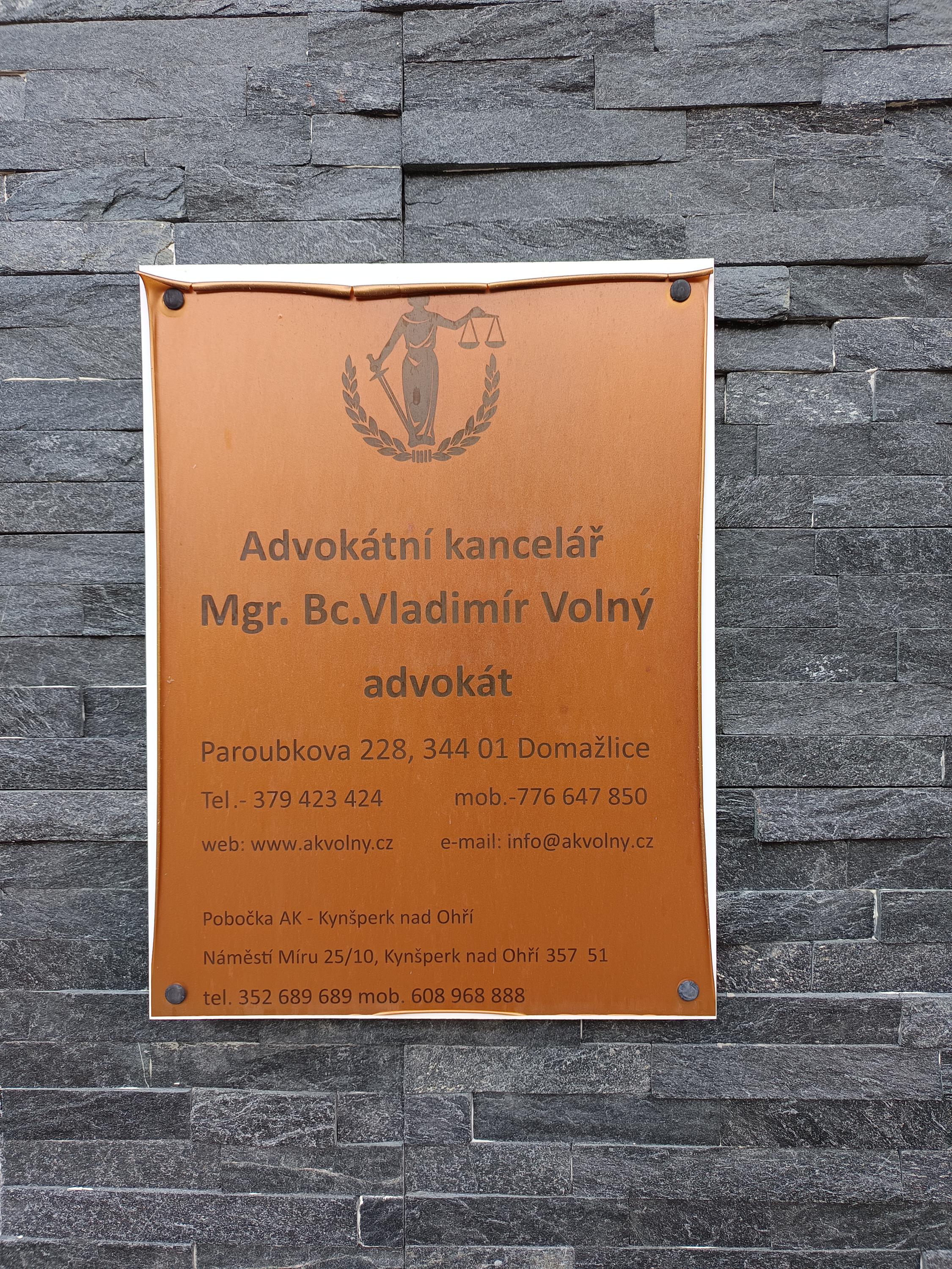 Advokátní kancelář Mgr. Bc. Volný foto 2