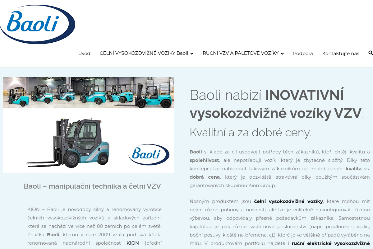 Baoli - profesionální manipulační technika a VZV