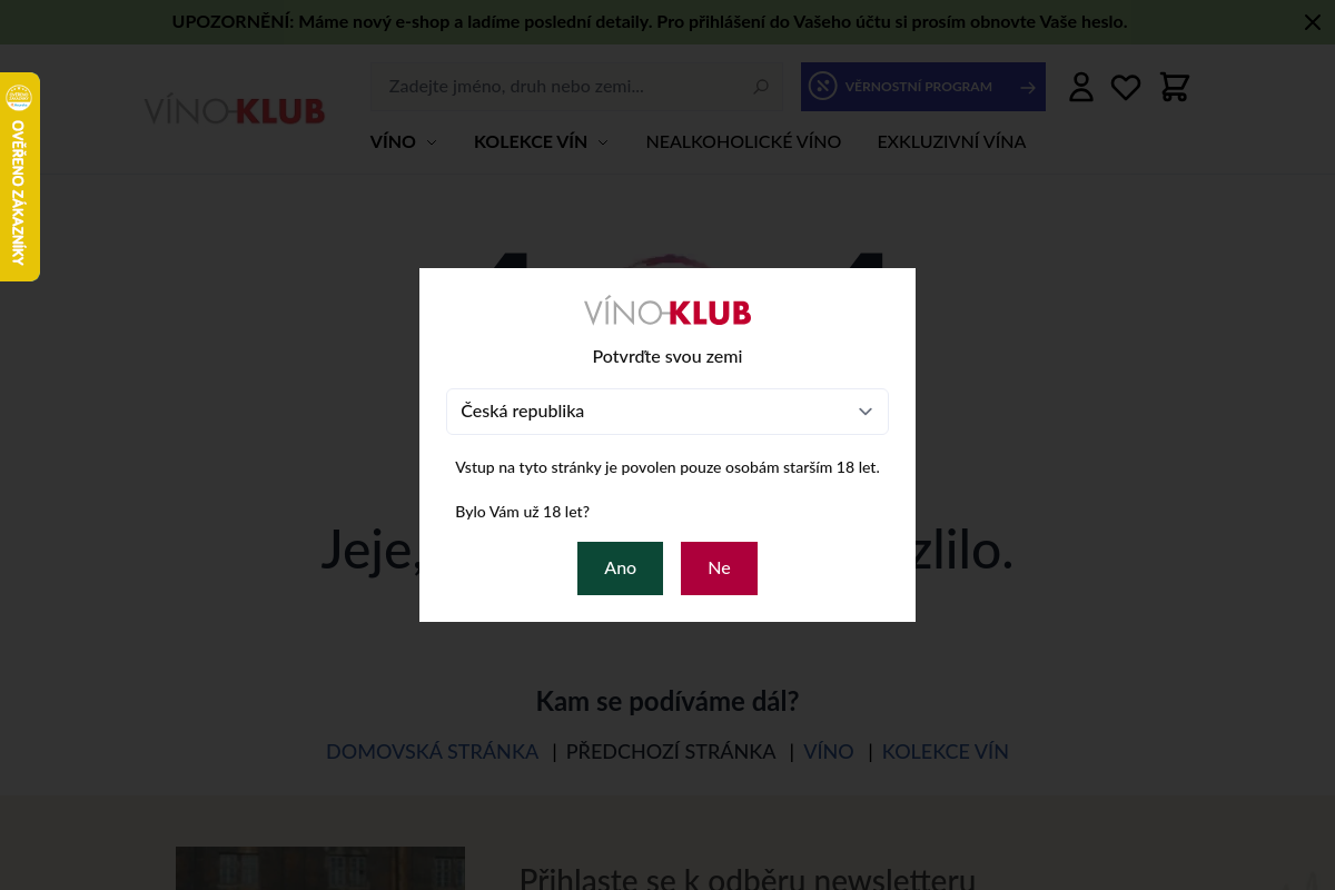 Vino-klub.cz - výdejní místo
