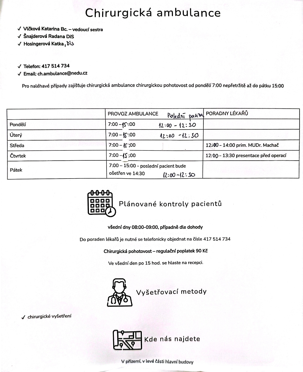 AHC Nemocnice Duchcov - Chirurgická ambulance foto 2