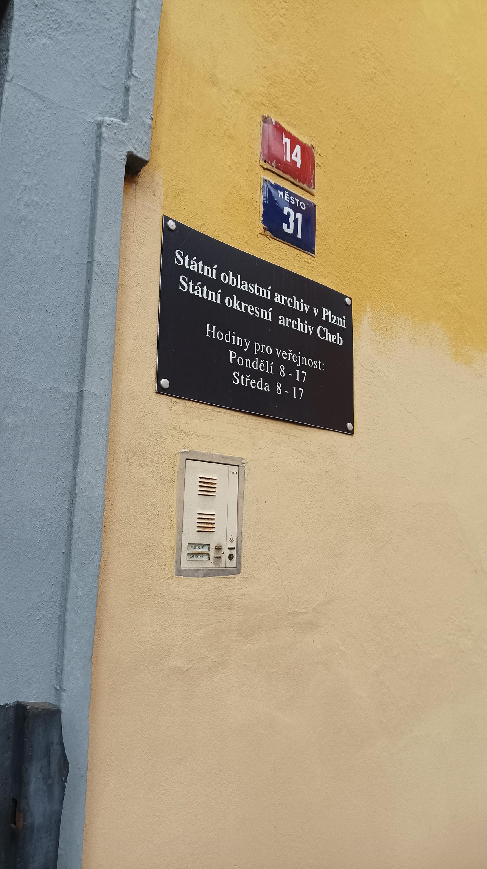 Státní okresní archiv Cheb foto 2