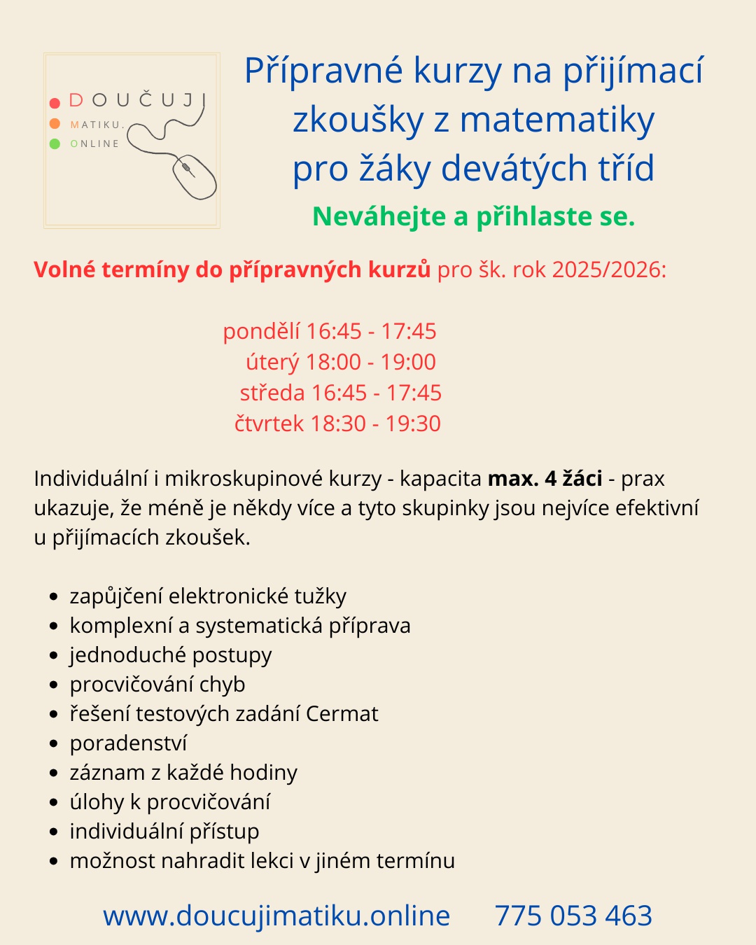 Doučuji matiku online foto 1