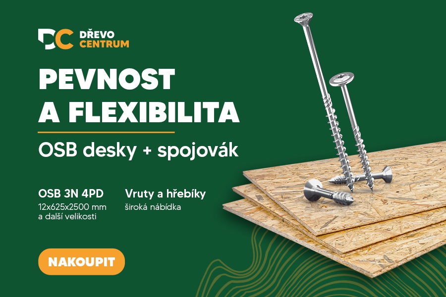 OSB desky a spojovací materiál