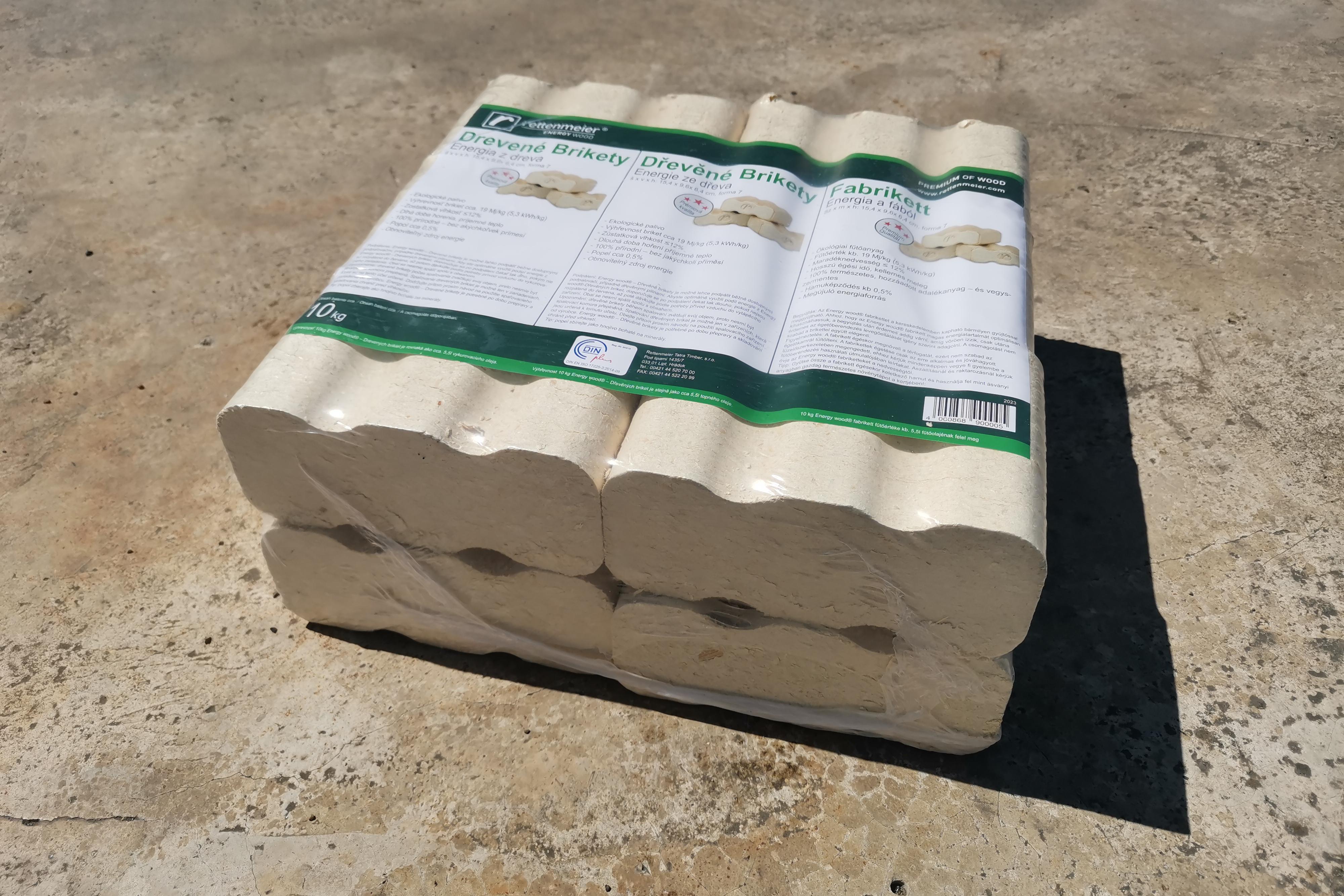 Dřevní brikety Salonky DIN plus