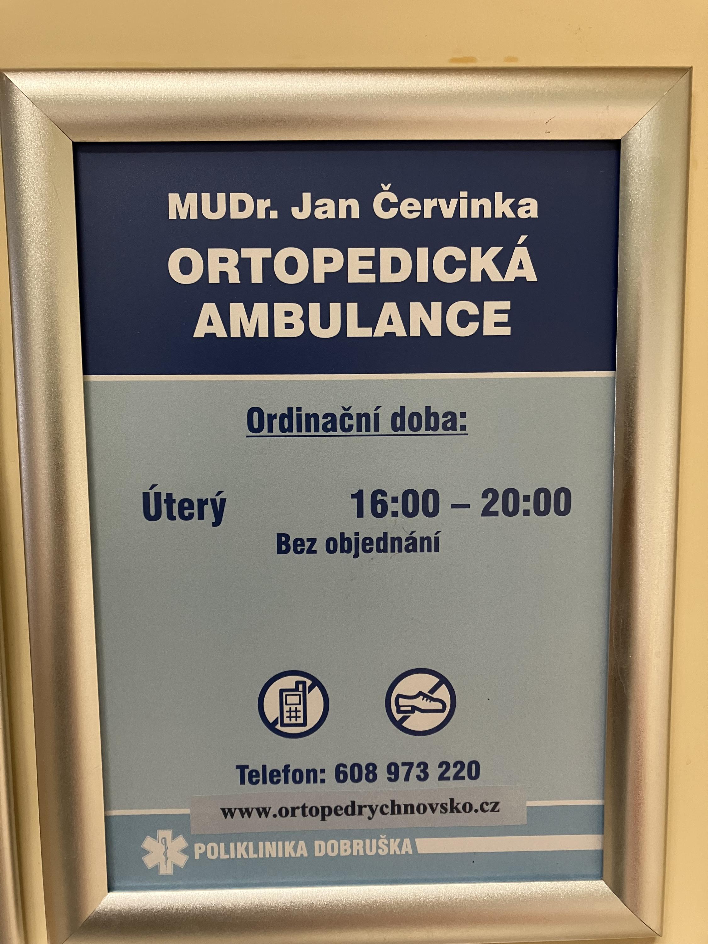 MUDr. Jan Červinka - Ortopedická ambulance foto 2